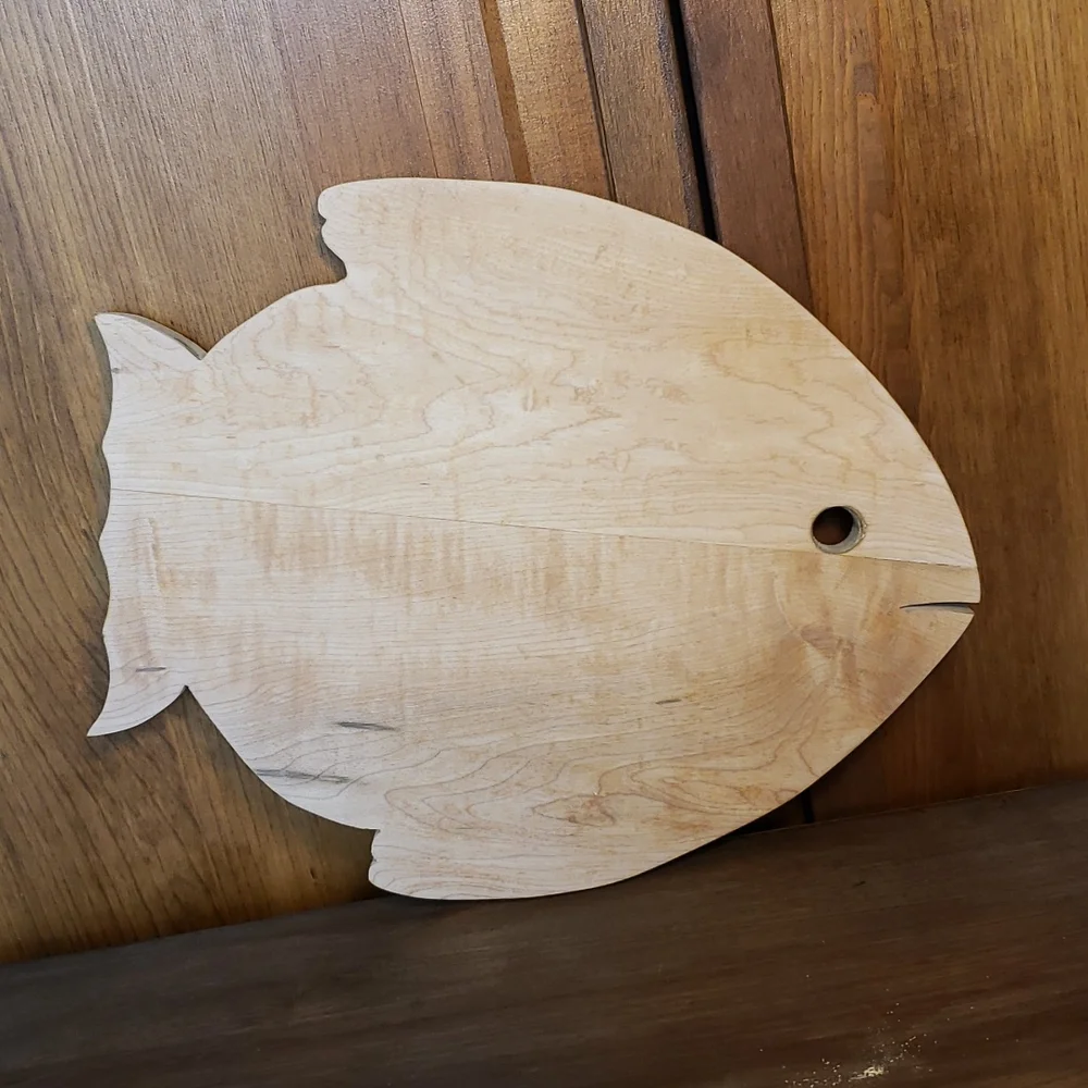 Fish Shaped Wooden Charcuterie Cutting Board